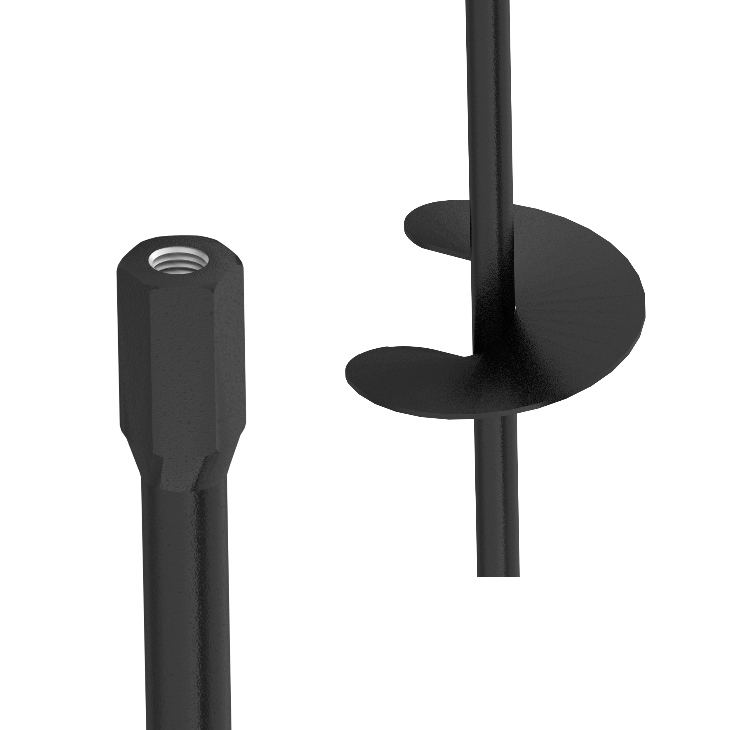 Kotwa podstawa wkręcana do gruntu z nakrętką sześciokątną - PWT | 100x800 | M12